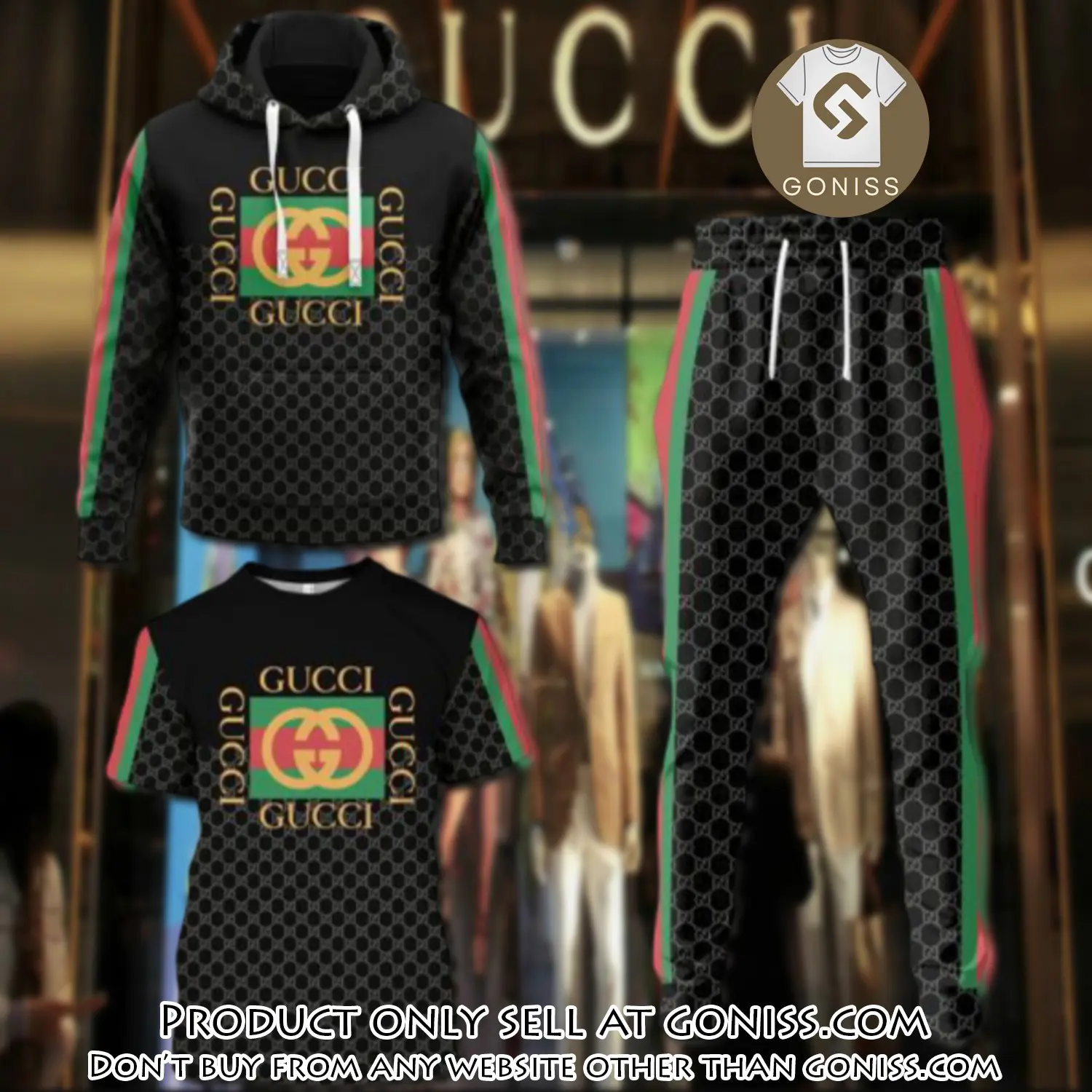 Gucci luxury brand combo tshirt hoodie long pants set trending 24 outfit sport lcs1030 gn0104627